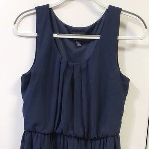 Navy Blue Sleeveless Dress